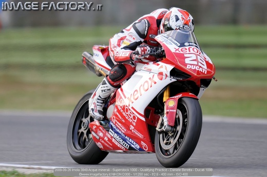 2009-09-26 Imola 3849 Acque minerali - Superstock 1000 - Qualifying Practice - Daniele Beretta - Ducati 1098